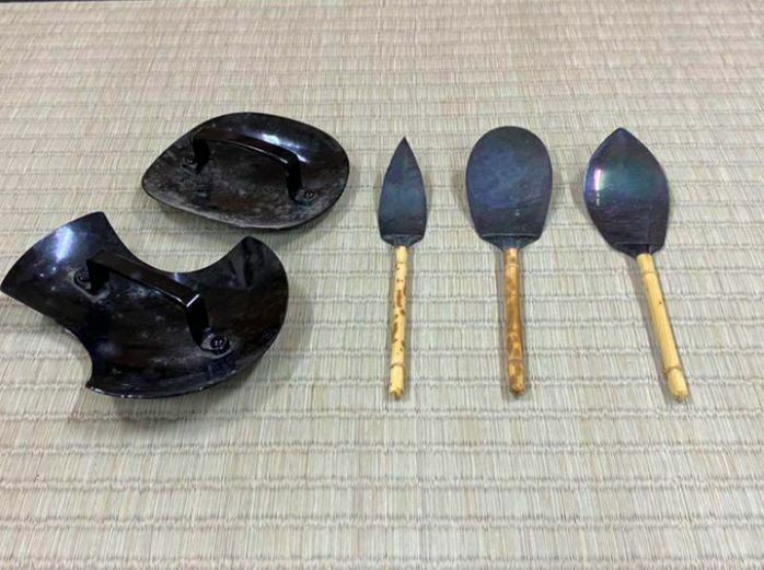 Tea utensils Rotating table Rotating table Ash tool Ash making ash holding table