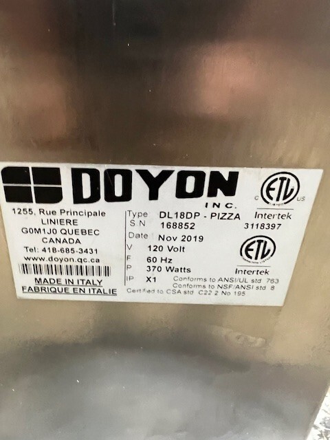 Doyon Pizza Sheeter - DL18DP