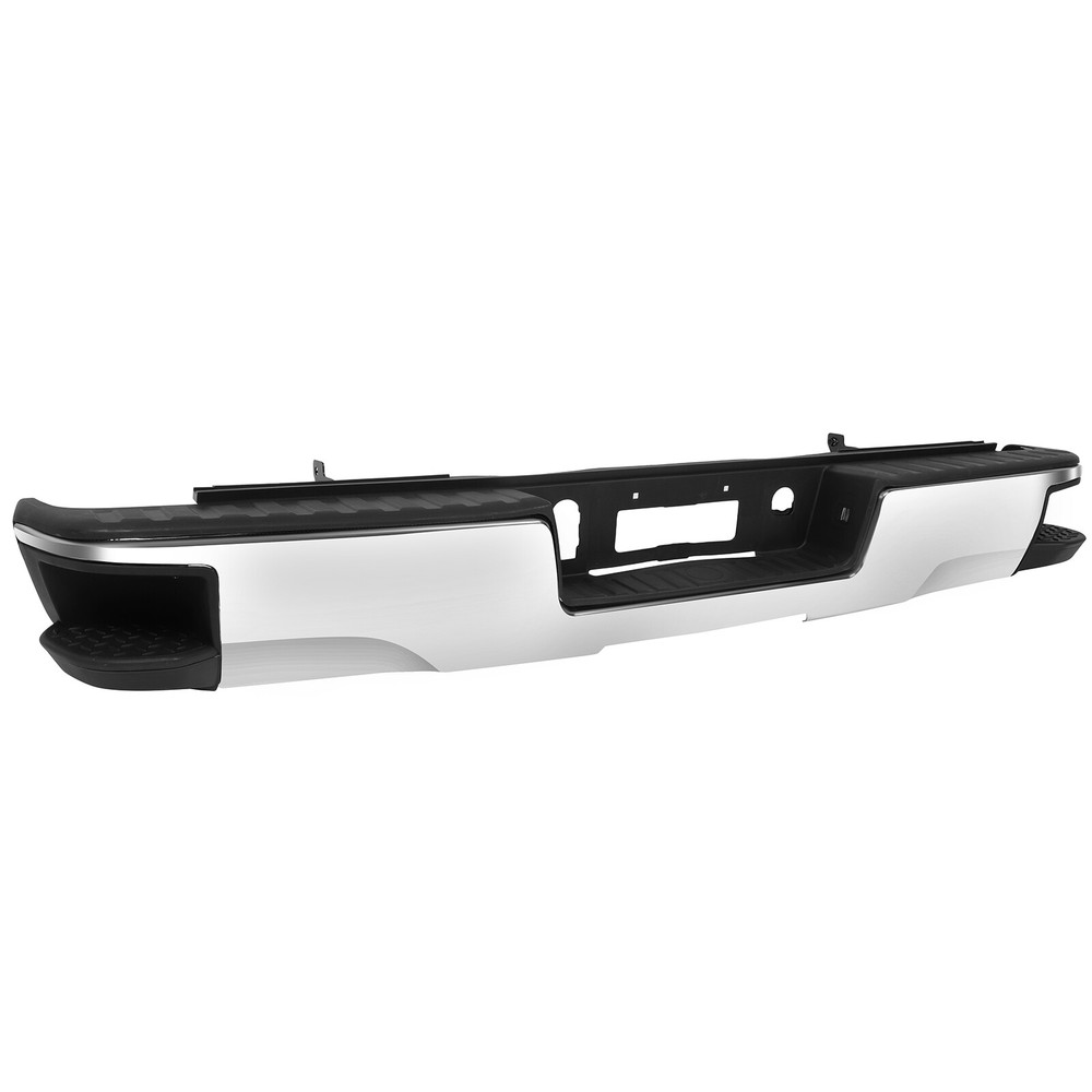 Chrome Rear Step Bumper W/O Sensor For 2014-2018 Chevy Silverado GMC Sierra 1500