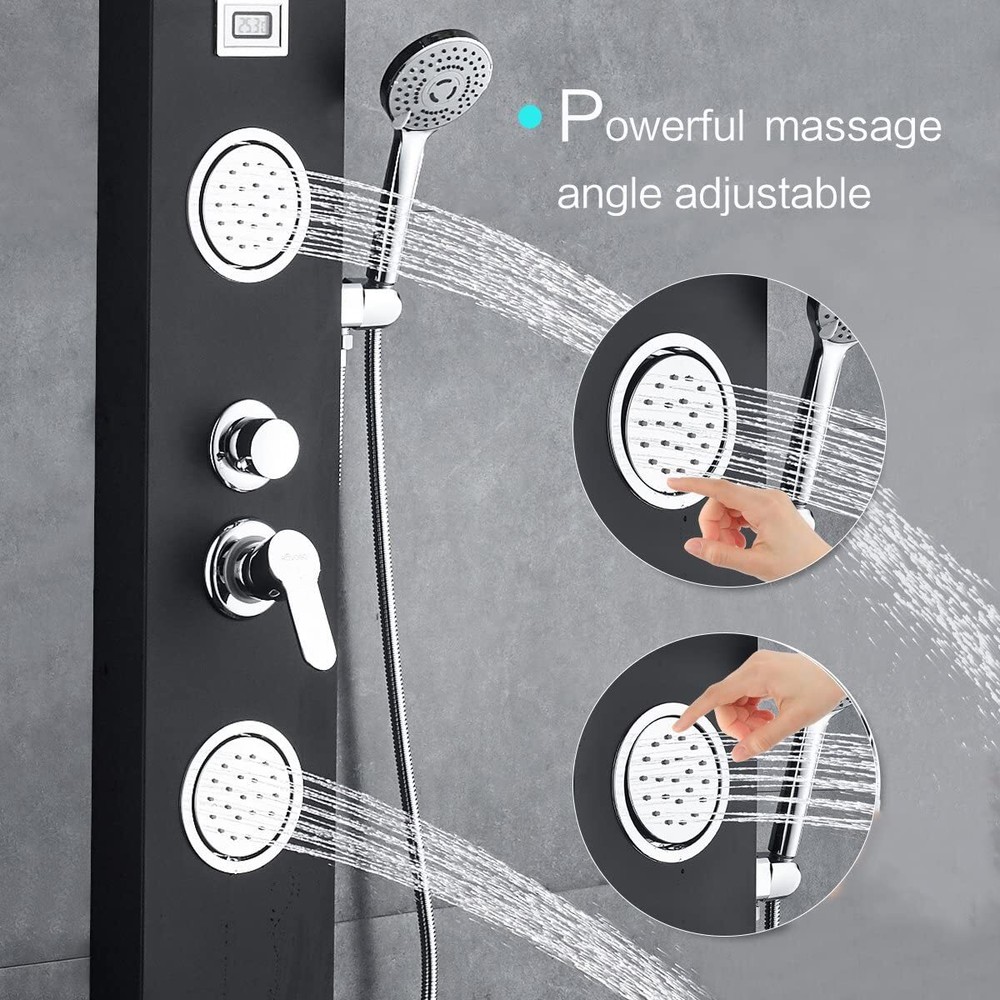 Rainfall Shower Panel Tower Faucet System Multi-Function Column Massage Body Jet