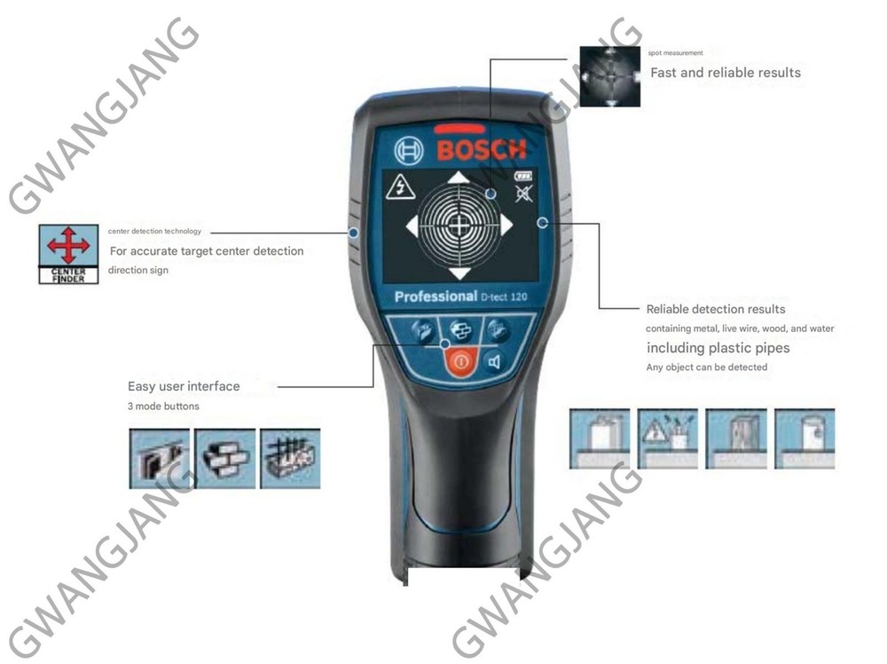 Bosch D-TECT 120 Wall Scanner Detector Bare Tool Body Only 12V Pro Work
