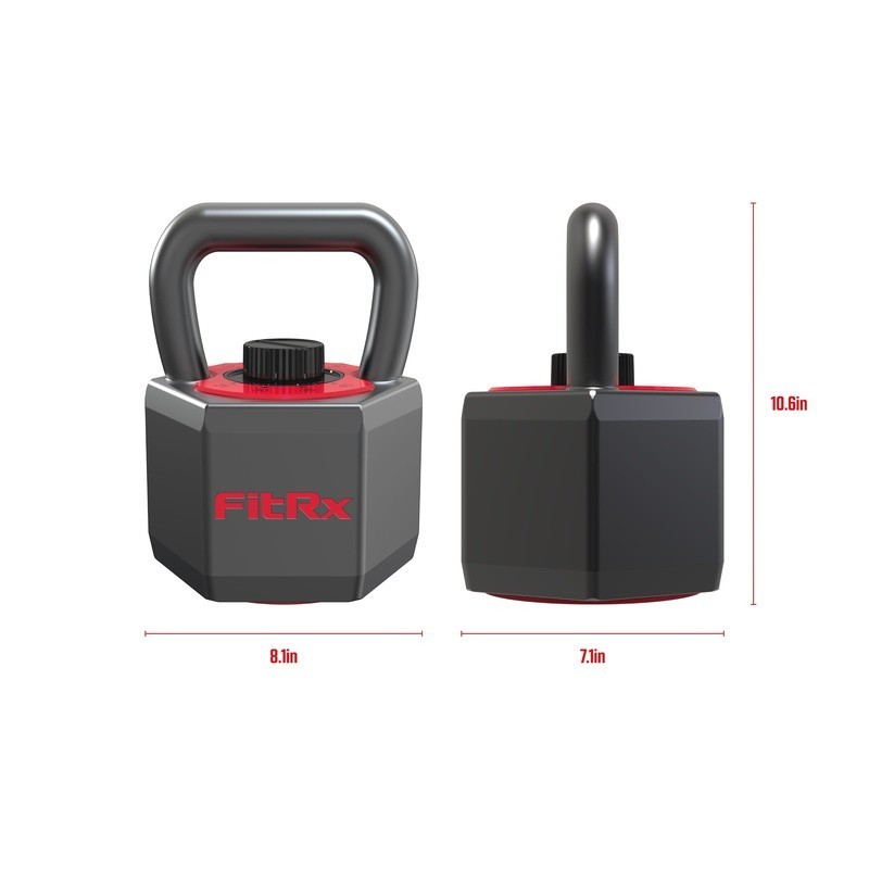 25lbs SmartStack Wide Handle Adjustable Kettlebell 40 lbs Home Gym Black