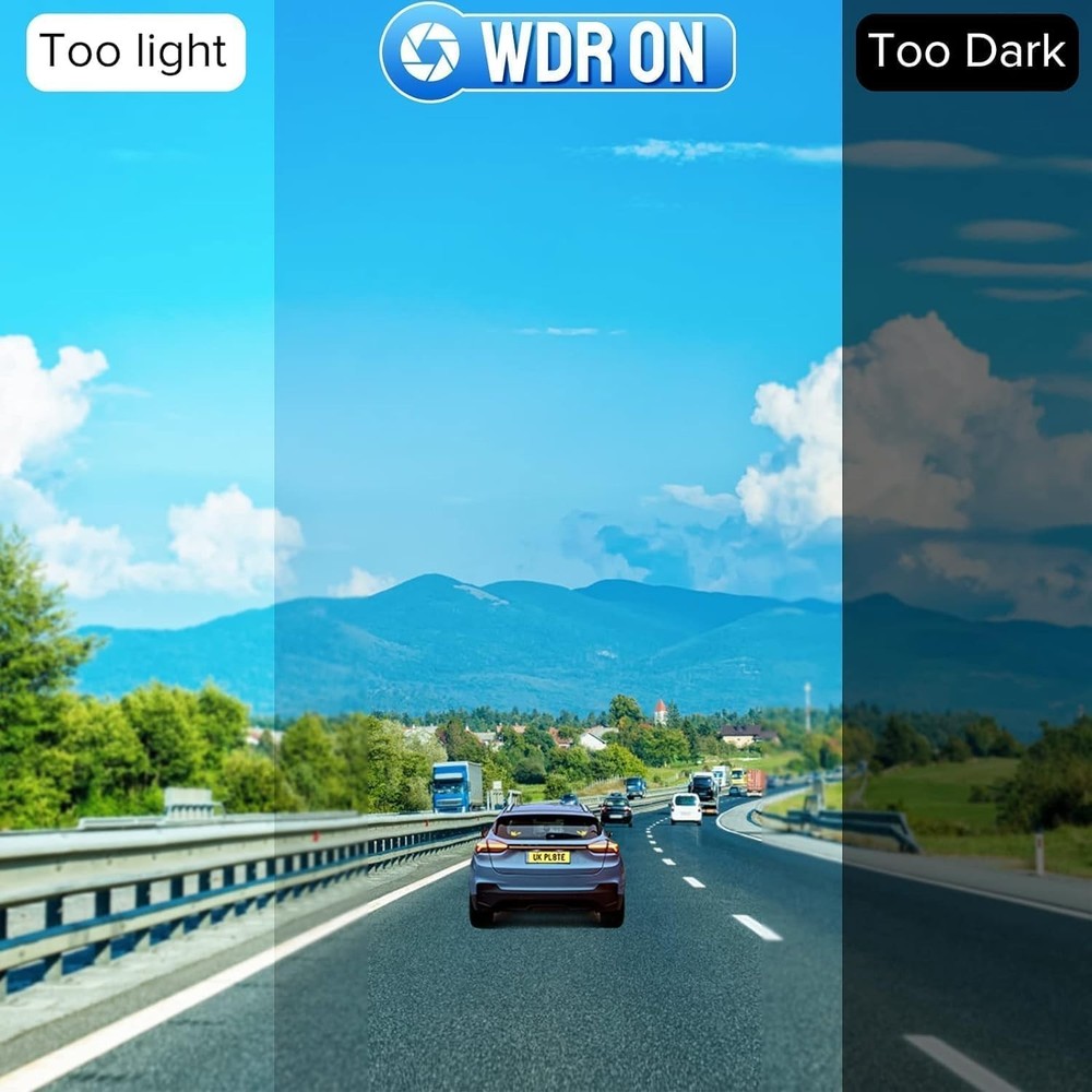 Comprehensive 1080P Front/Inside Dash Camera with Loop Recording & Night Vision