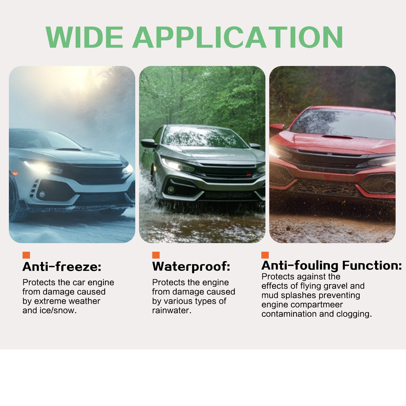 Fits Honda Civic 2016-2021 Engine Cover Splash Under Shield 74110TBCA00