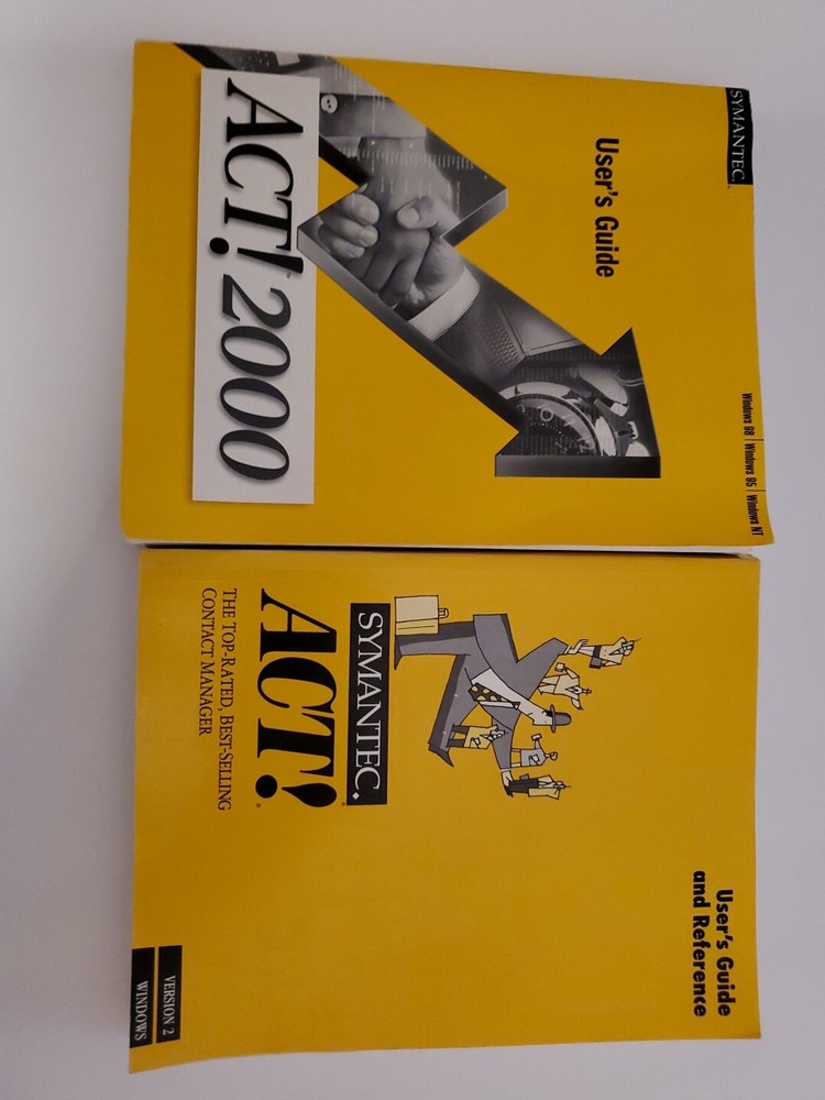 Symantec Users Guide Windows 98/95/NT Act! 2000 Manual And Version 2 WINDOWS