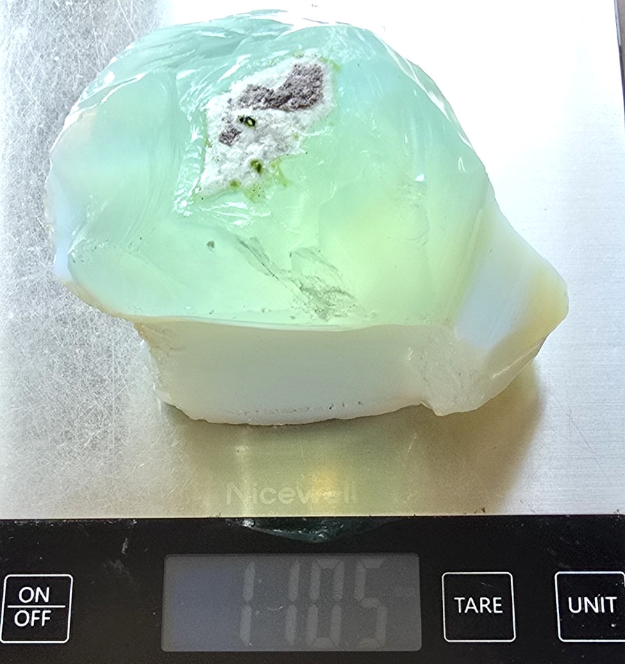 Aqua & Opalite Layered Slag Glass Rock Chunk 27oz 4 inches Landscape Aquarium