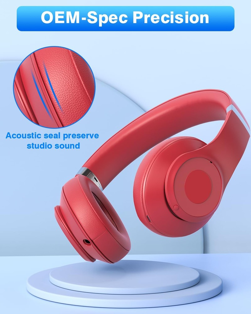 FEYCH Beats Studio Replacement Earpads 2 Pieces Noise Studio, Red
