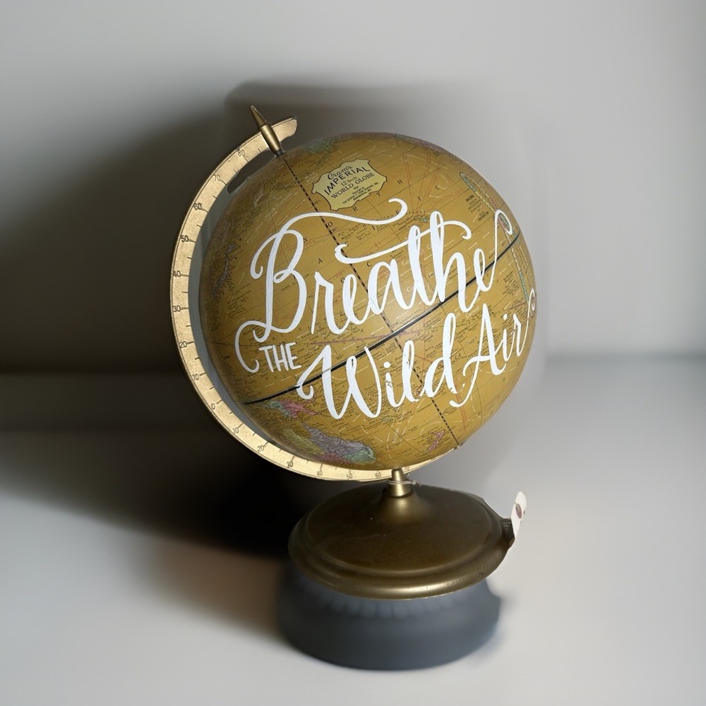 Antique Style World Globe with Brass Base