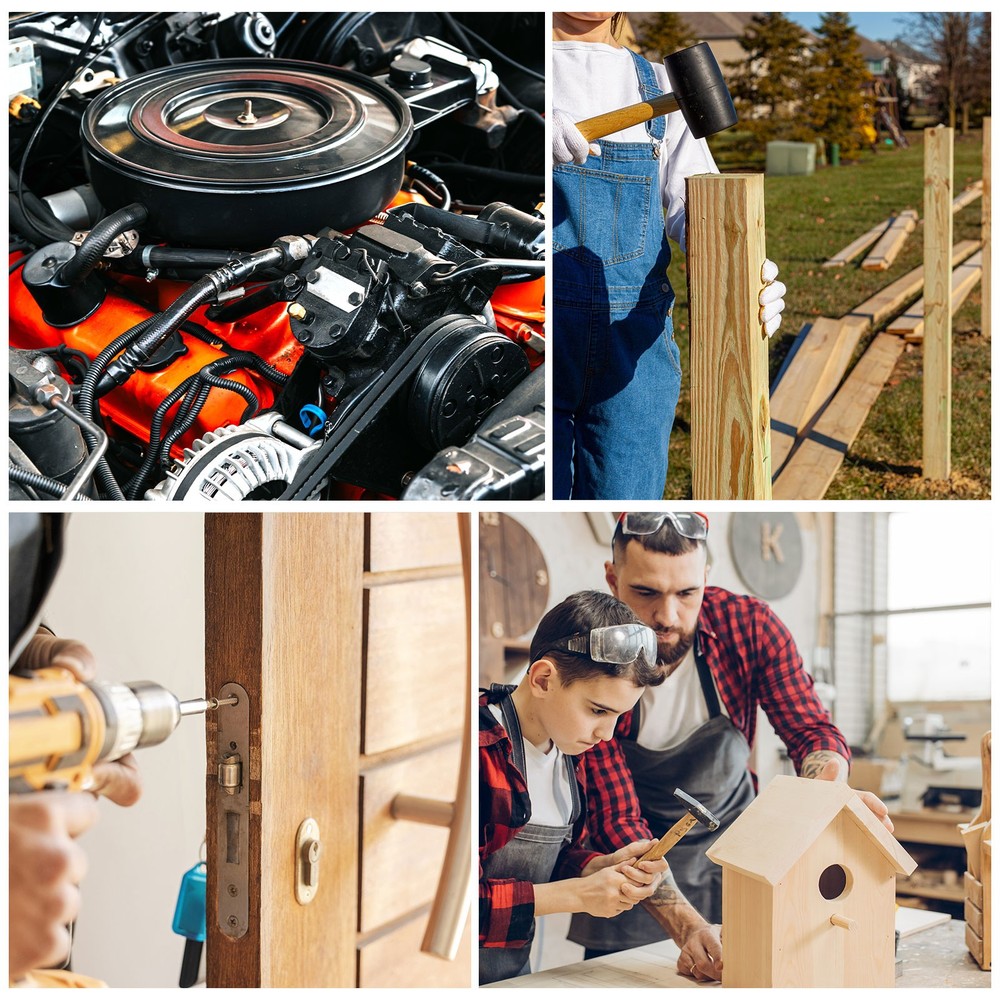 100 Pcs Threaded Insert for Wood, 1/4" - 20 Threaded Studs 15mm Length, Silver