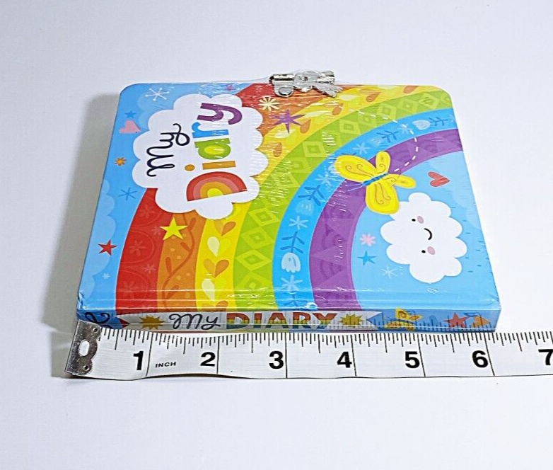 Kid's Lockable Rainbow Secret Diary Journal with Padlock