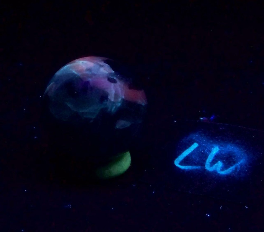 Fluorescent African Kunzite 29mm Sphere for Collection 4929