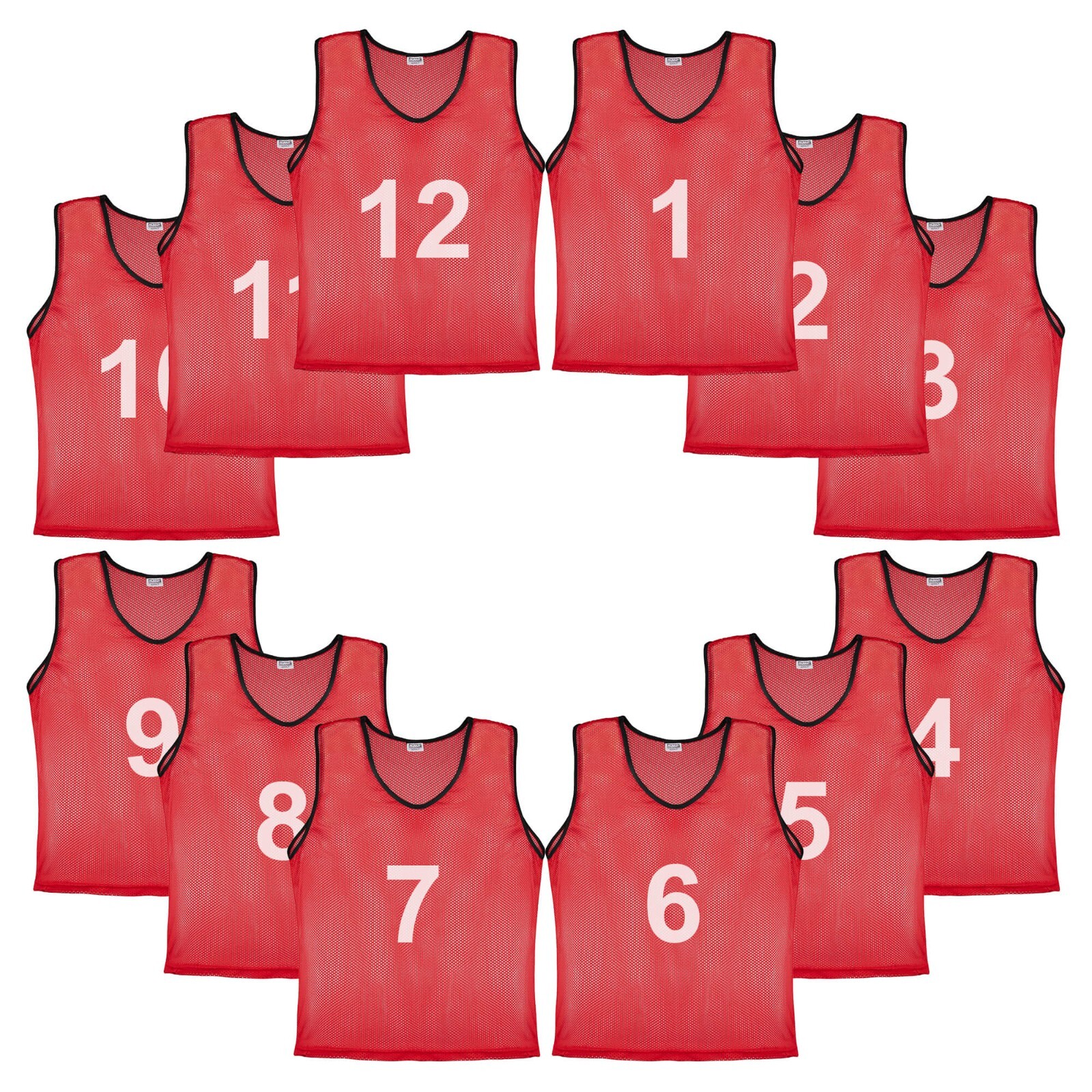 Murray Sporting Goods Youth Mesh Team Practice Pinnies - Numbered Set of 12