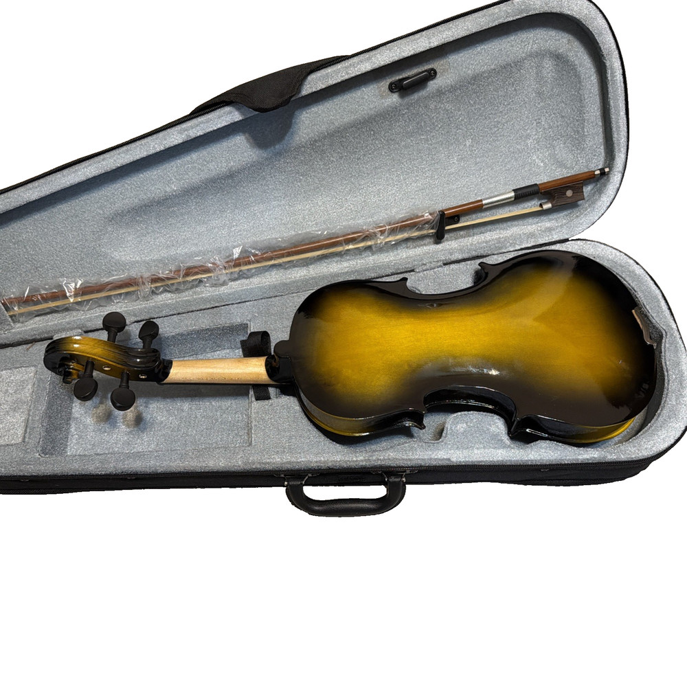 Solid Wood Violin Designed for Beginners Model HV-02 Sz 4/4, Bow & Case UNTESTED