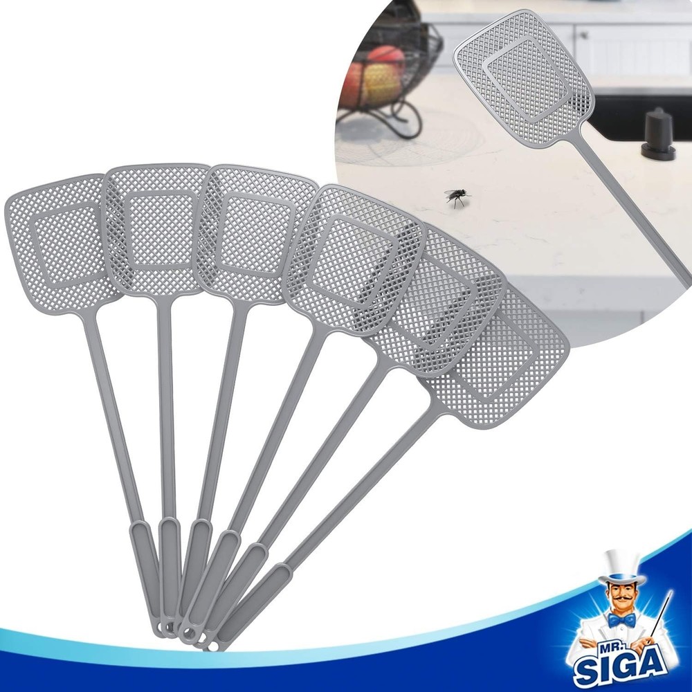 Heavy Duty Long Handle Fly Swatter 6-Pack - Effective Pest Control Solution