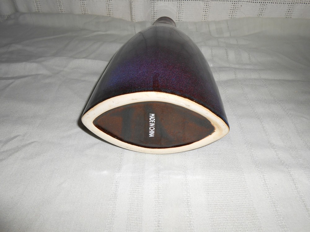 Ceramic home decor bottle, vase 12"