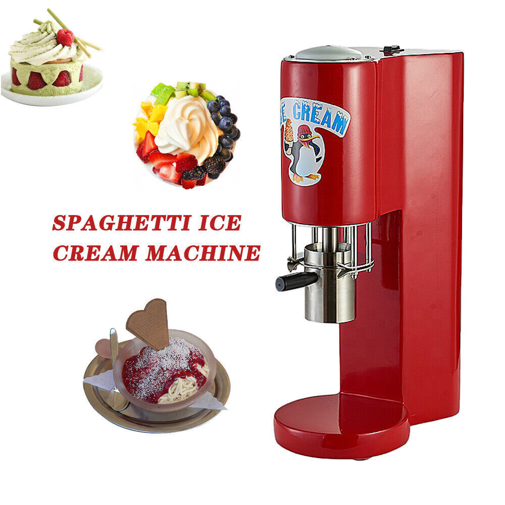 Commercial Spaghetti Ice Cream Maker Electric Pasta Shape Ice Cream Squeezer 80W