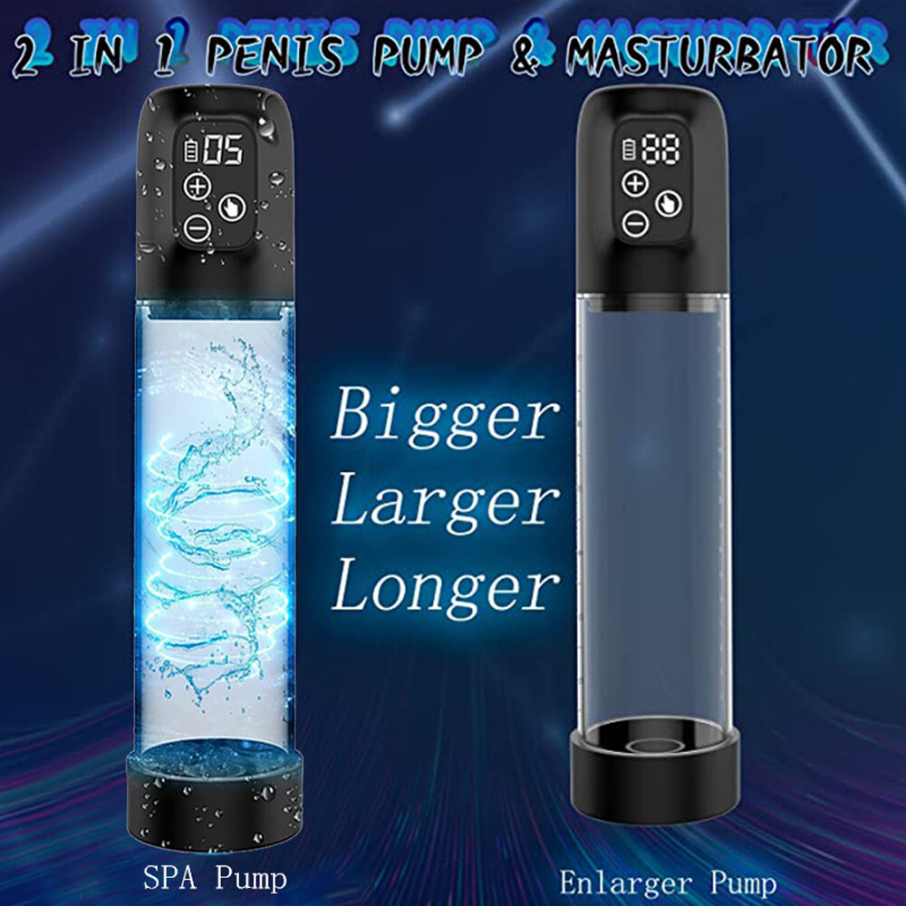 Penis Vacuum Sucking Pump Enhancer Digital LED Display Male Men Enlarger Growth
