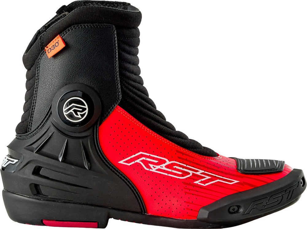 Tractech Evo D3o Short Boot Black/Flo Red 9
