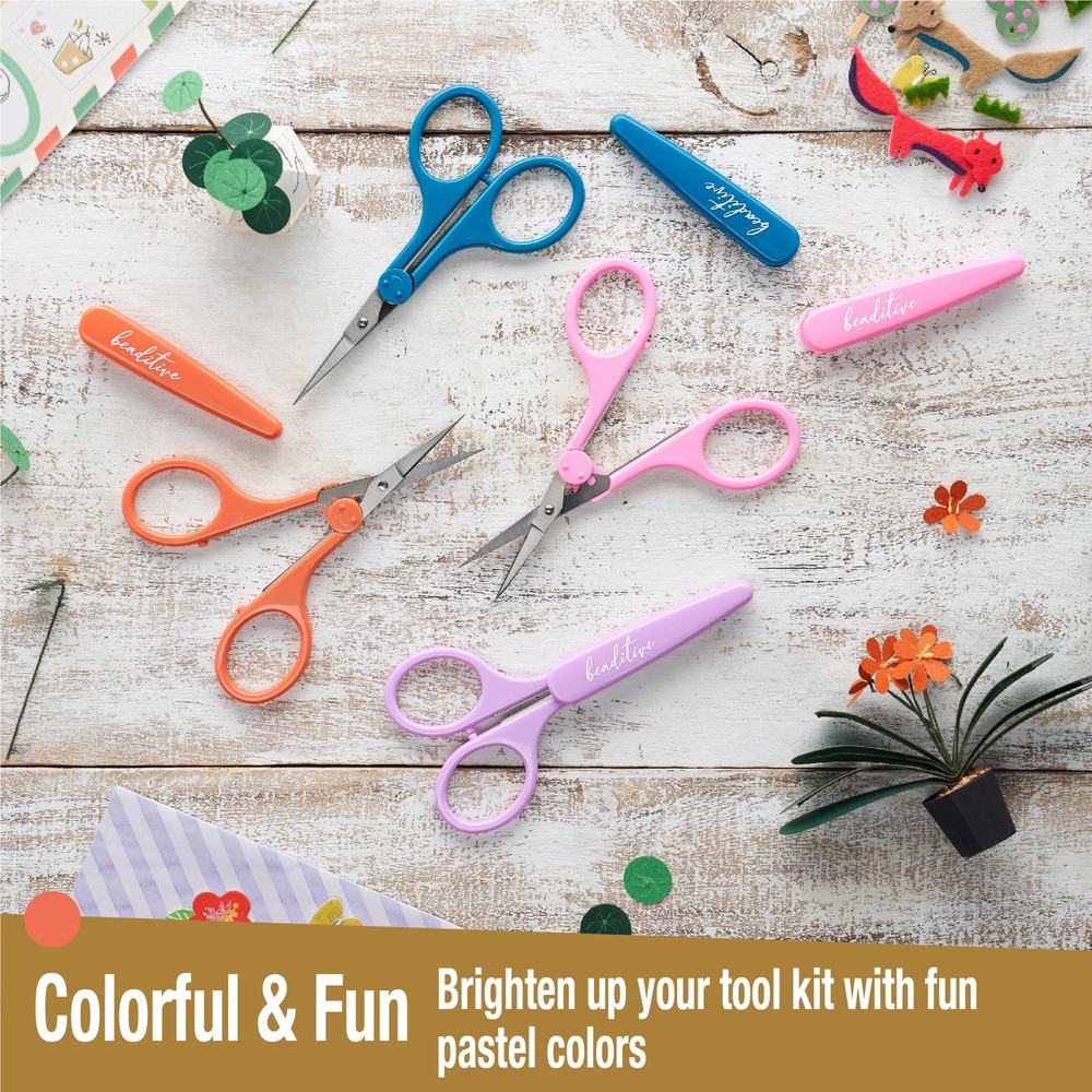 High Precision Detail Scissors Set (2-Pc) Sharp, Fine Tips | Paper Cutting, S...