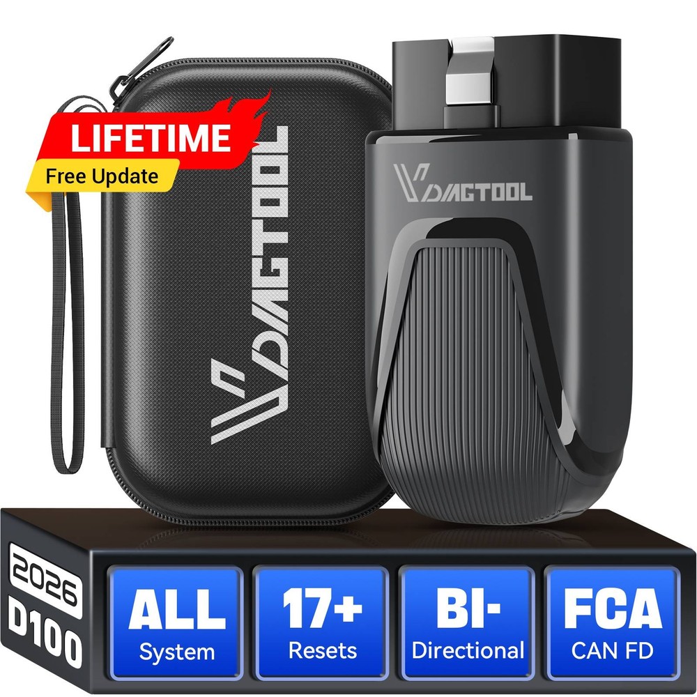 VDIAGTOOL D100 Auto Full Systems Bidirectional OBD2 Scanner Diagnostic Tool Free