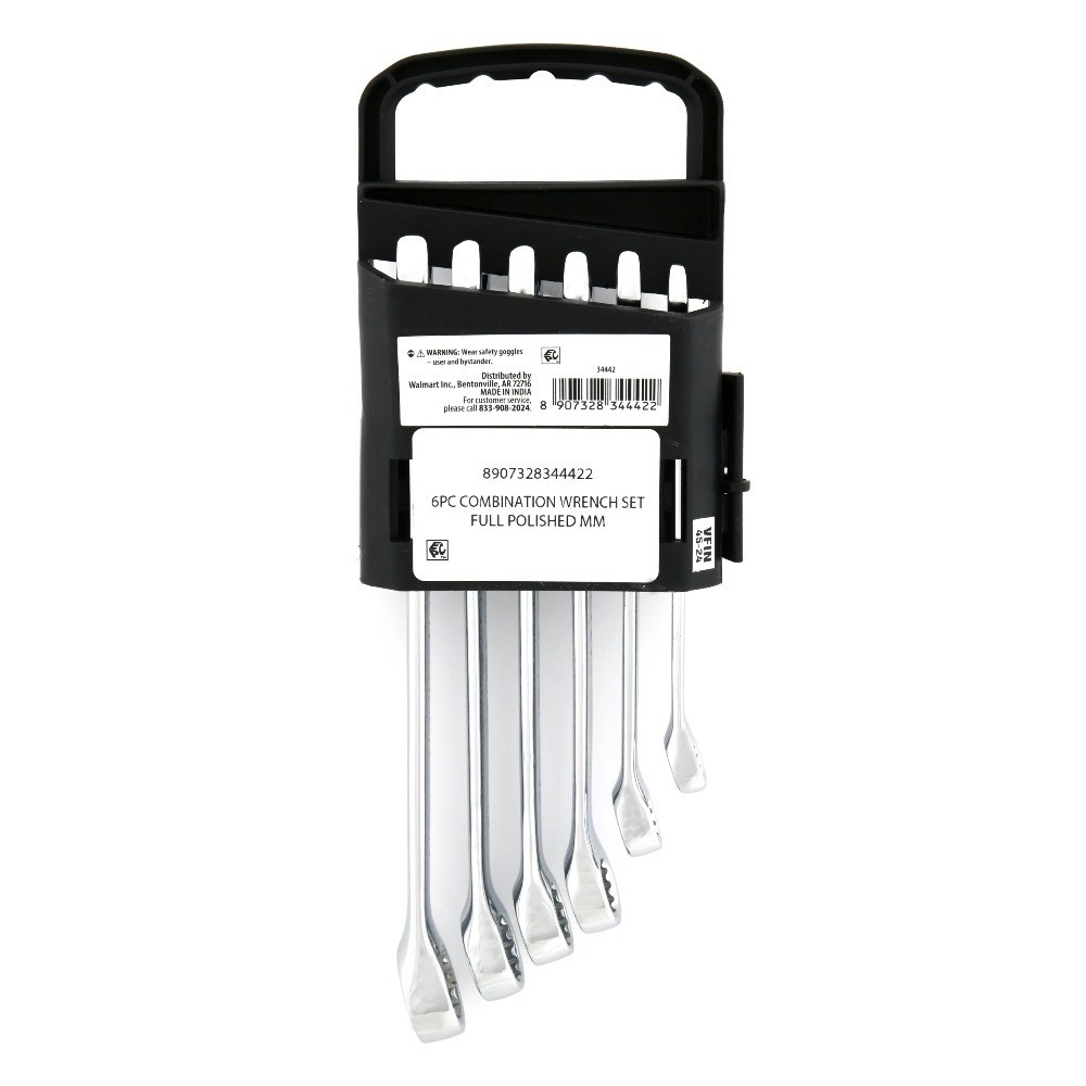 6-Piece Metric Combination Wrench Tool Set, Hand Tools