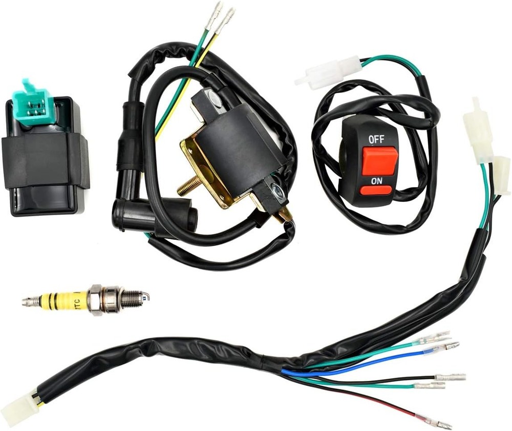 Wiring Loom Magneto Ignition Coil CDI Kill Switch Spark Plug