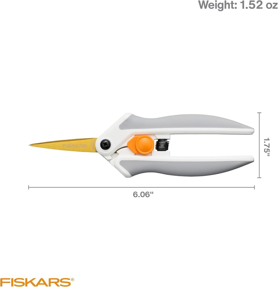 Fiskars Easy Action Micro-Tip Titanium Scissors, Sharp Blades for Cutting Precis