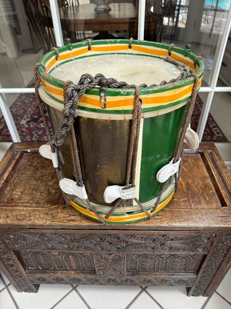 ENGLISH VICTORIAN REGIMENTAL DRUM 15”