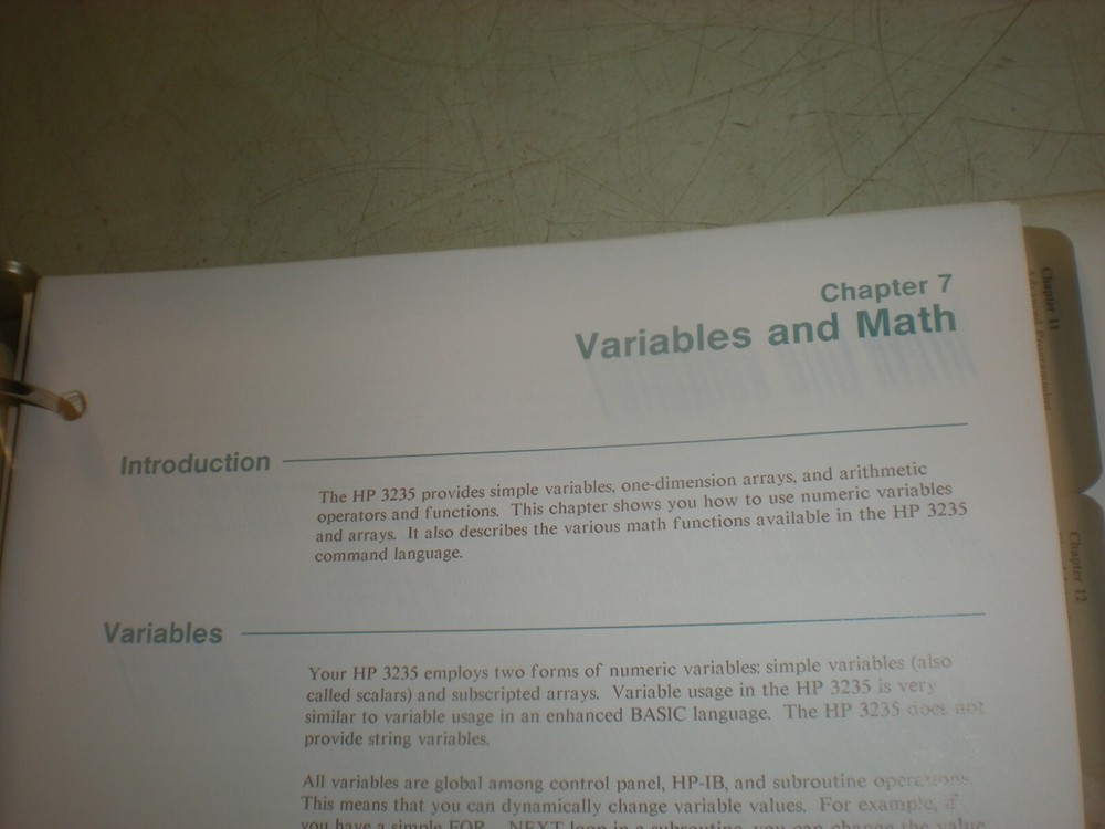 Hewlett Packard Programming & System Info Manual for HP 3235 Switch/Test Unit