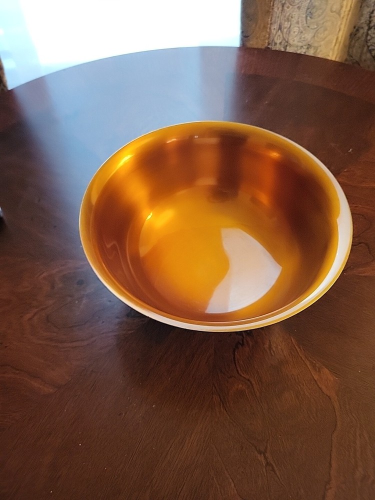 Vintage Wallace Silverplate with Gold Enamel 6" Footed Bowl, #9106