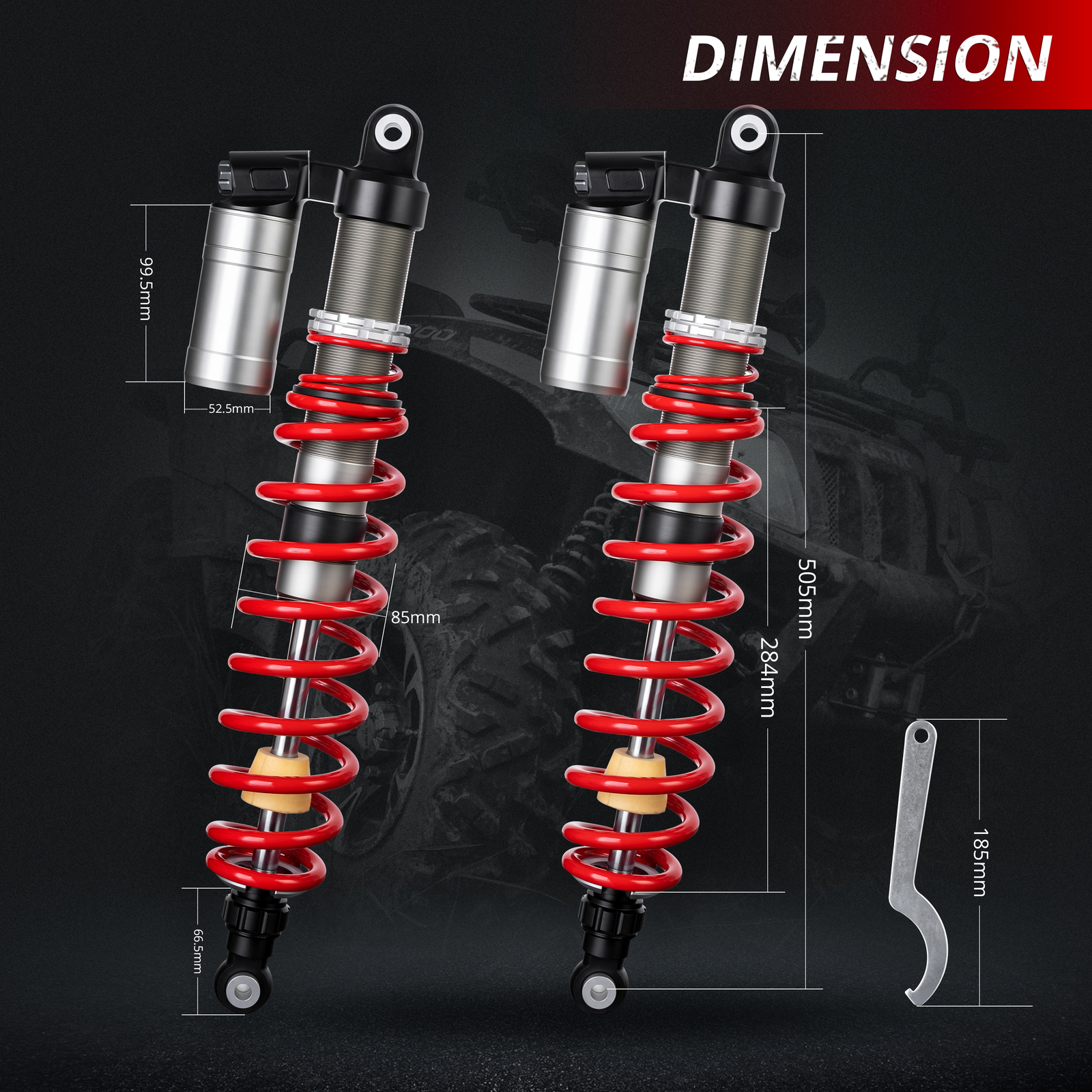 Stage 5 Performance Front & Rear Shocks Absorber Set For 09-14 POLARIS RZR 800 S