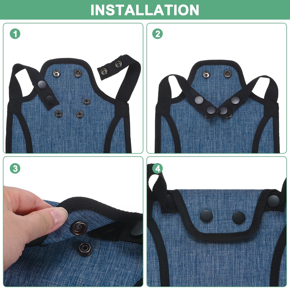 3-Pack Premium Chicken Saddle, Hens Saddle with Adjustable Strap [Blue]