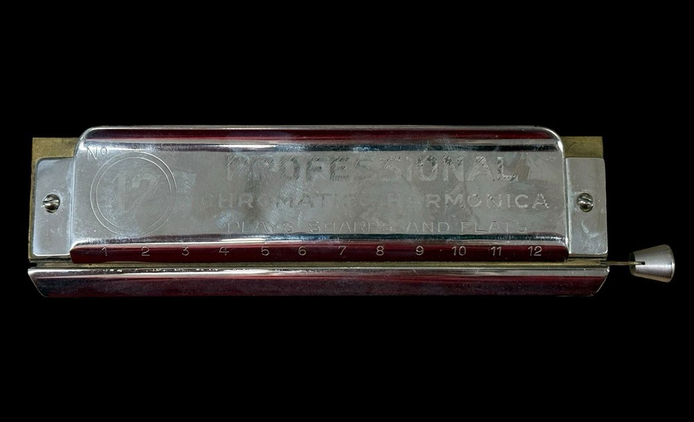 Vintage c1930 Thorens Professional Chromatic Harmonica #12 - In Box w Paperwork