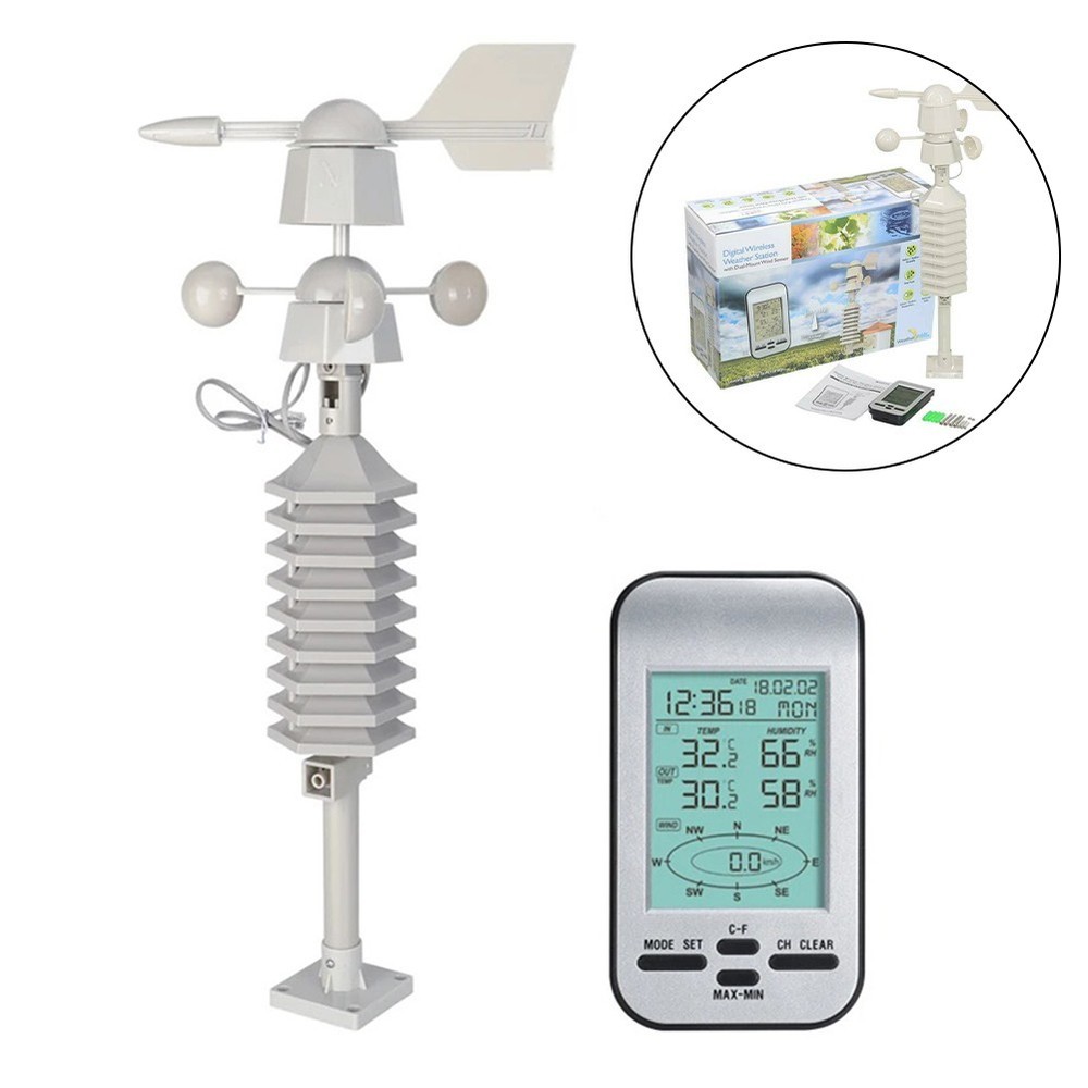 Portable Weather Meter with Wireless Anemometer Comprehensive Weather Reporting