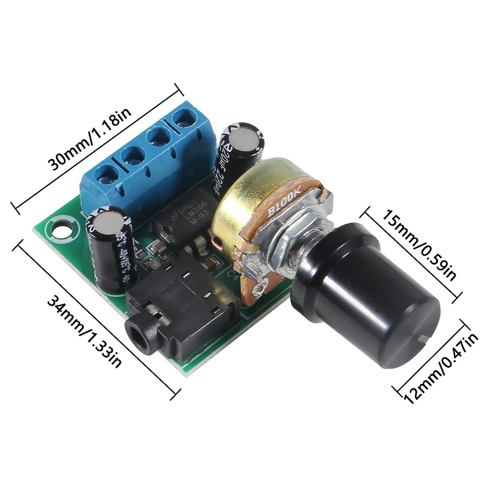 6pcs LM386 Audio Amplifier Module 10W Mini Mono Power Amplifier Module DC 3-1...