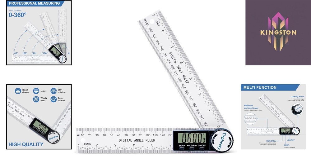 7-Inch Digital Angle Finder Protractor with LCD Display for Precise Measurements