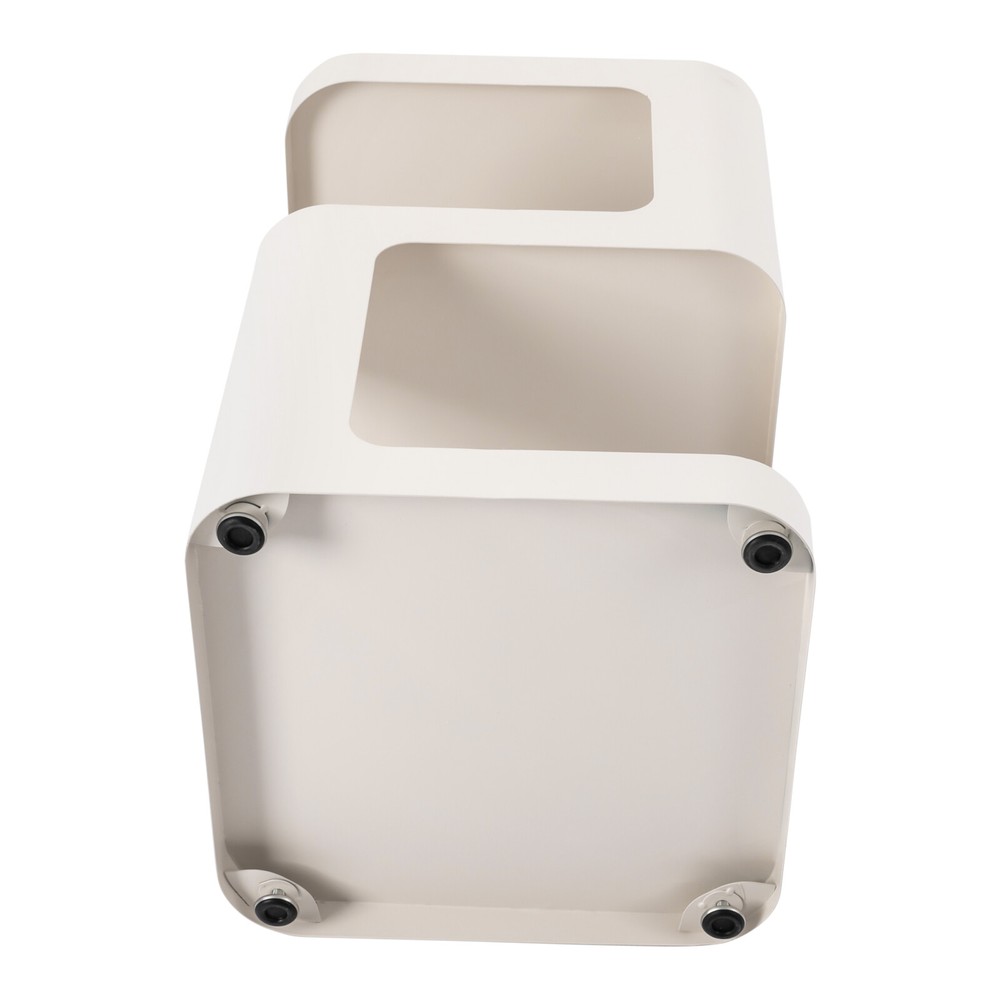 3 Tier Side Table Modern Coffee Table Sofa Bedside Table Storage Organizer White