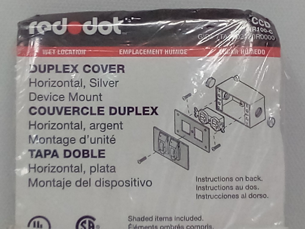 Red Dot CCD Duplex Cover Horizontal Silver Device Mount WR100-C