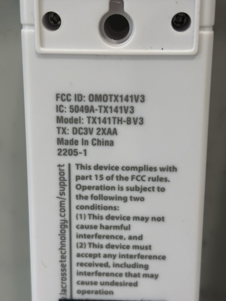 La Crosse Technology TX141TH-BV3 Remote Sensor Temperature Humidity NIB