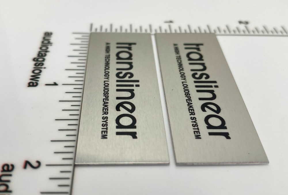 Translinear Speaker Badge Logo Emblem Custom PAIR Self Stick