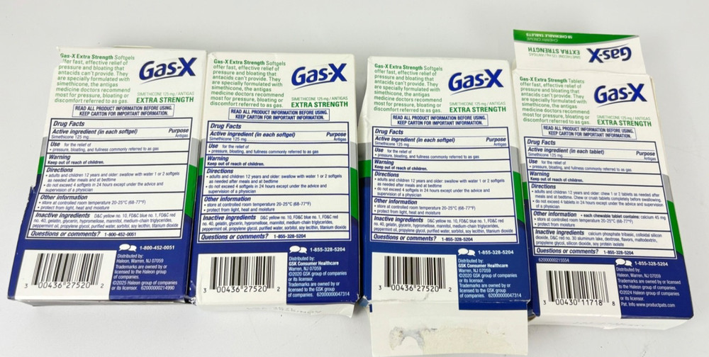 Gas-X Extra Strength Softgels/Chewables-4 Pack. *Please read decription*