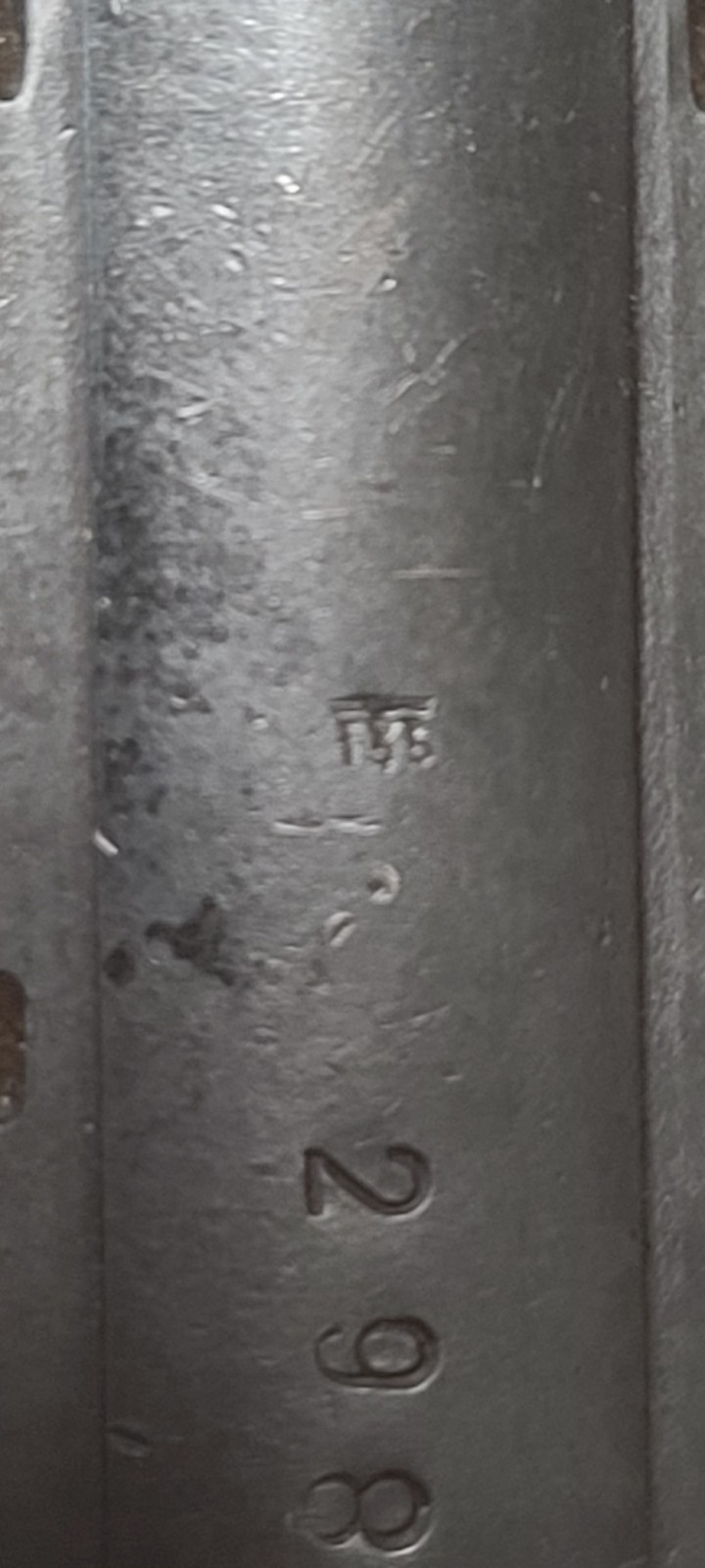 FLOORPLATE STAMPED 135 Late-War WW2 GERMAN MAUSER K98k 8mm Rifle.