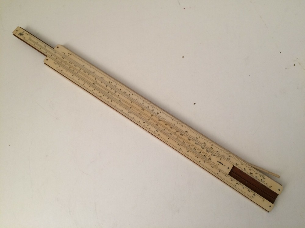 Unique Universal Plastic Slide Rule with extra card measures AN