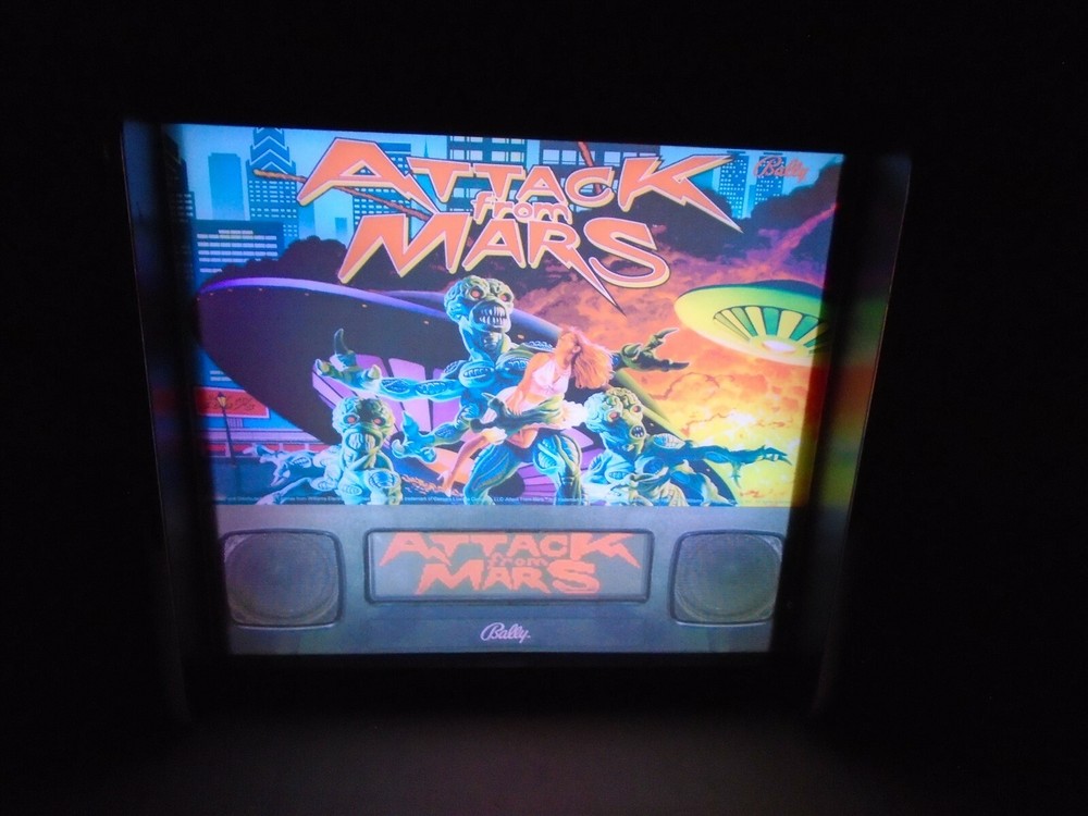 Bally Attack From Mars Pinball Head LED Display light box