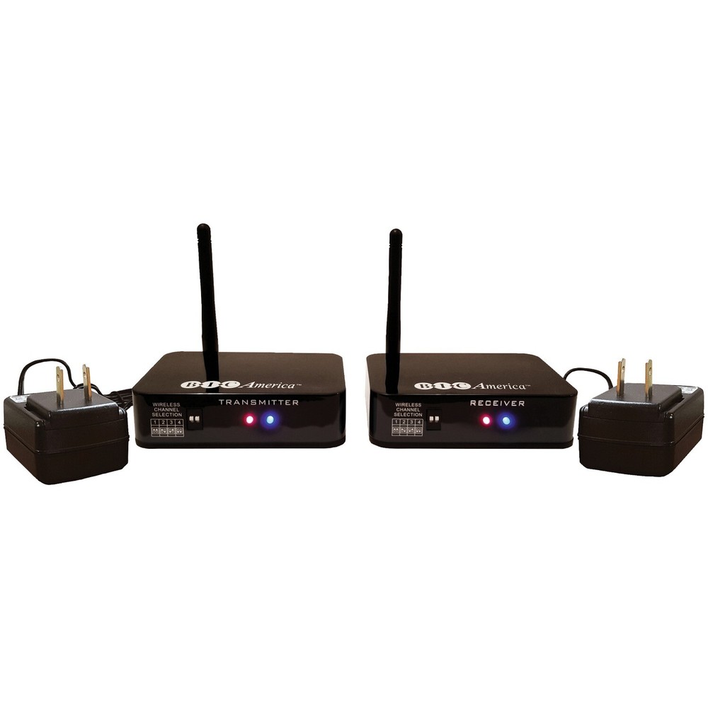 BIC America WTR-SYS 4-Channel Wireless Audio Transmitter/Receiver System (Black)