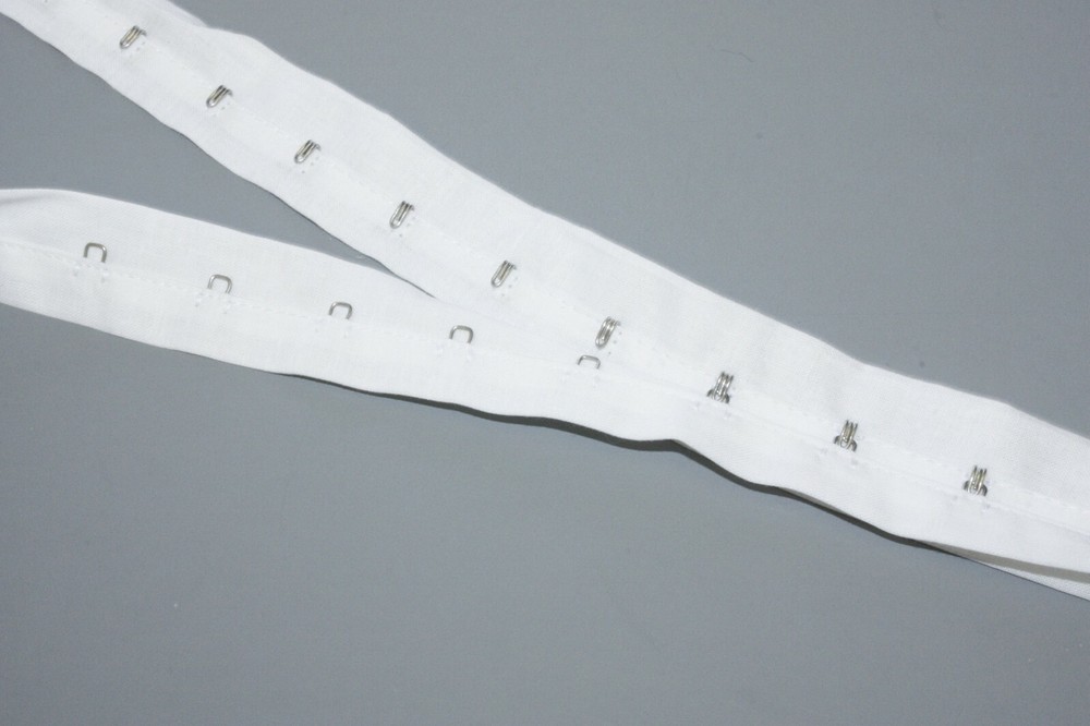 Hook and Eye Tape in White