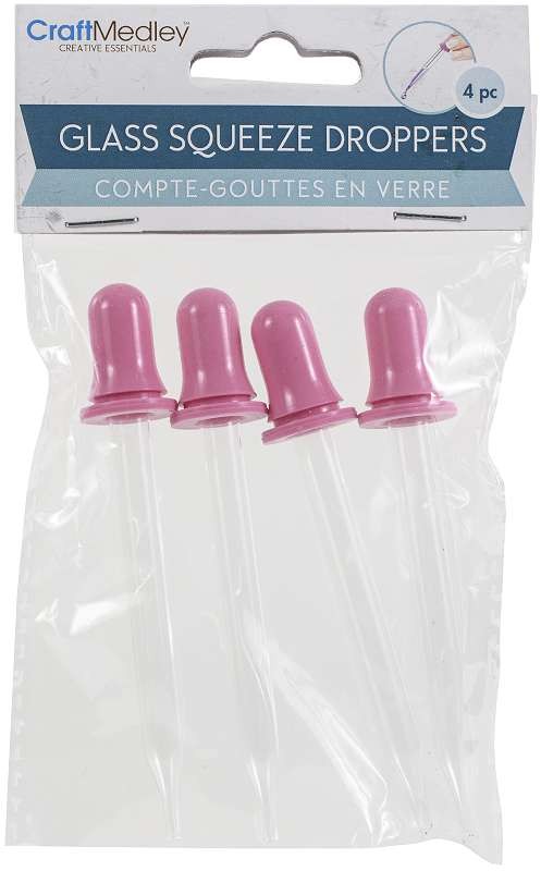 Glass Squeeze Droppers 4/Pkg