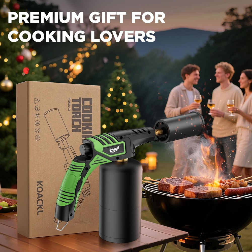 Powerful Propane Torch, Propane Torch Head, Kitchen Cooking Culinary Torch Light