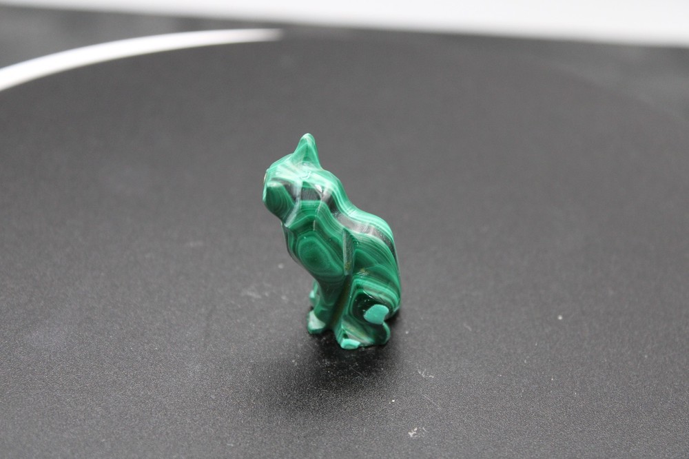 Malachite Cat Figures