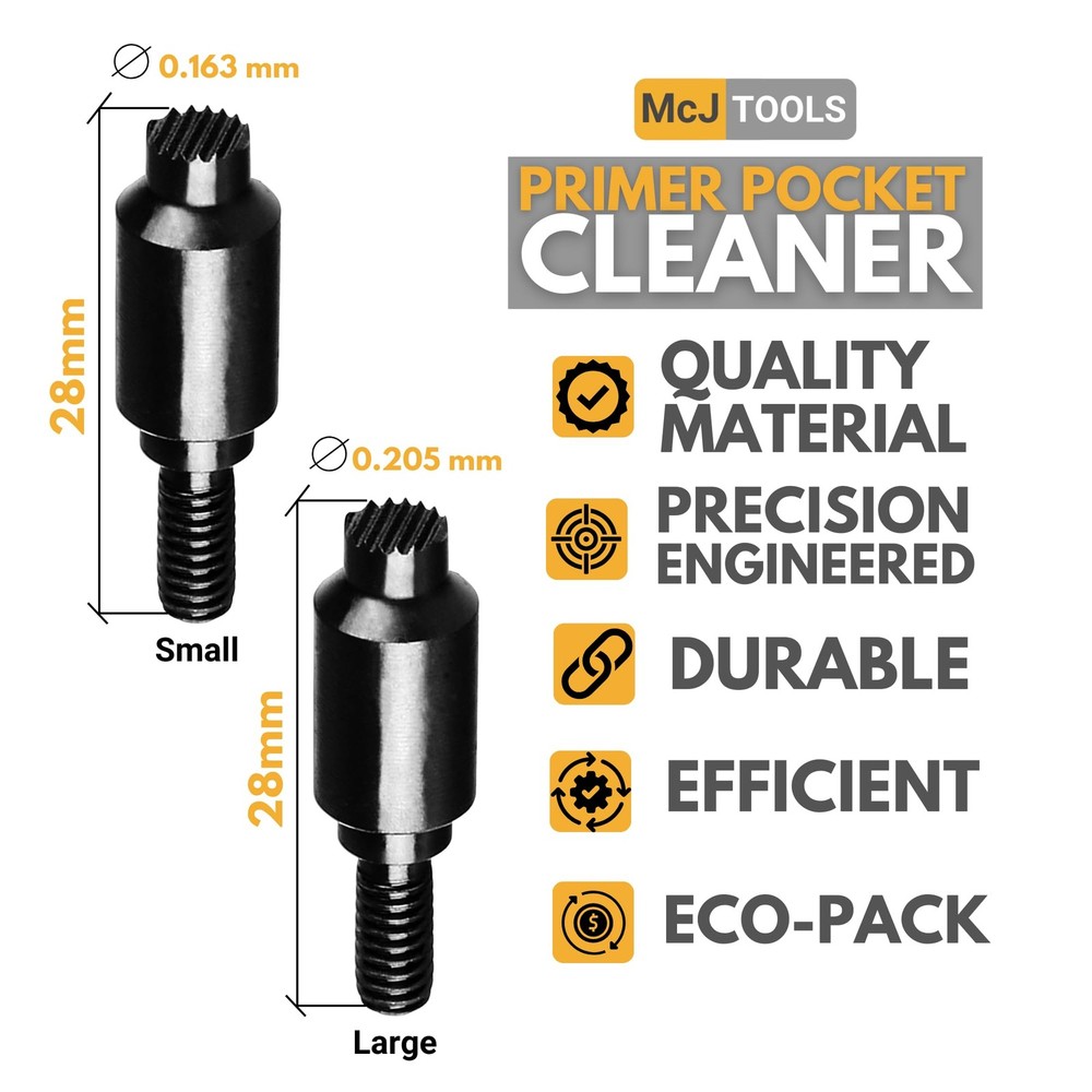 McJ Tools Reloading Primer Pocket Cleaners Large/Small PrimerPocketCleaner